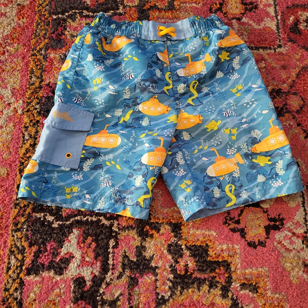 USkinz Kids Blue Submarine Swim Shorts